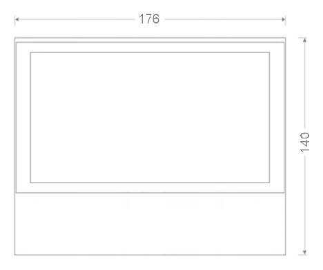 Maßzeichnung IS53W WiFi Touch Innenstation mit Abmessungen